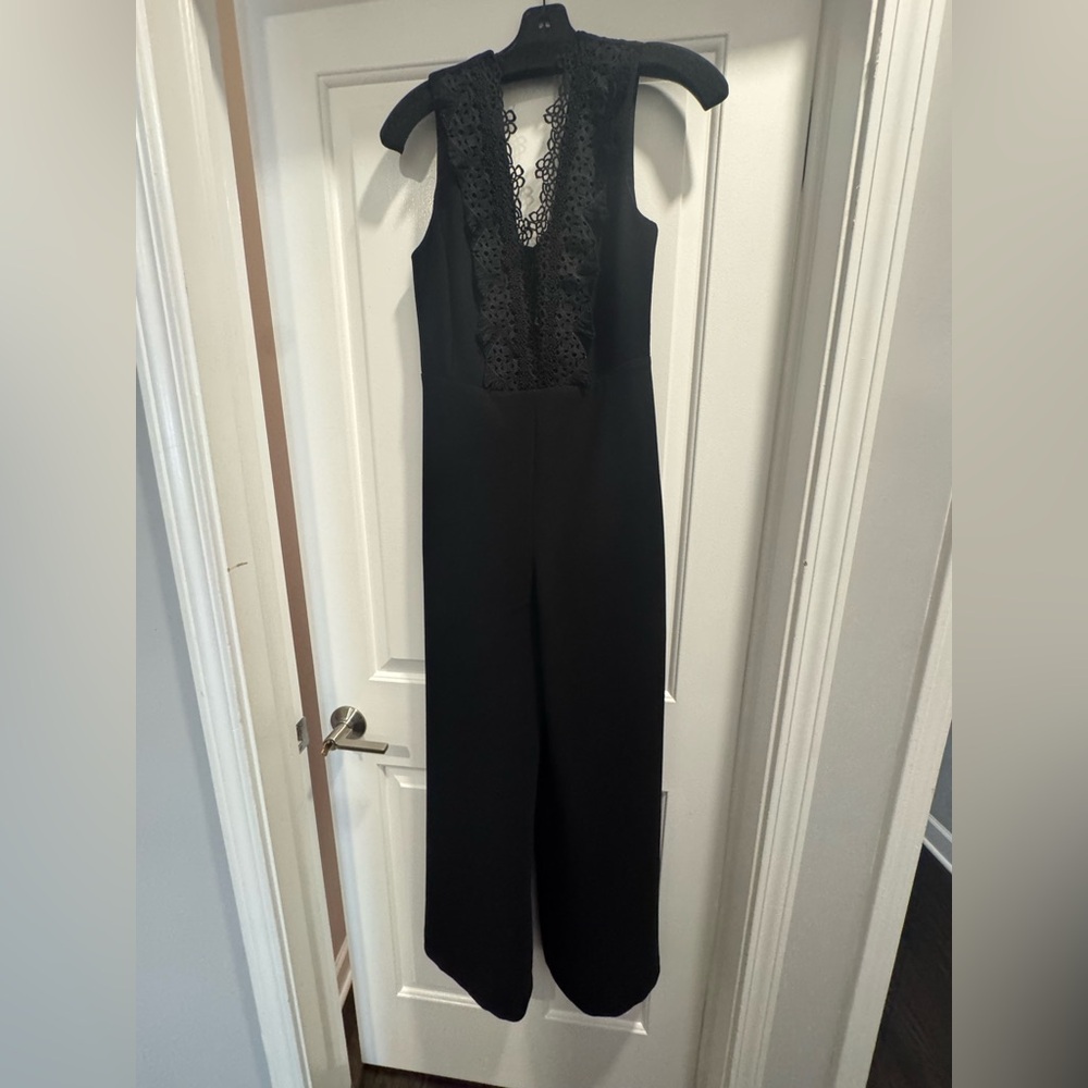 Maje Black Jumpsuit w/ Lace Top